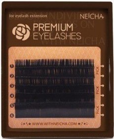 Черные ресницы Neicha Premium MINI MIX B-C (0.06/0.12/0.15), L(0.07) 0