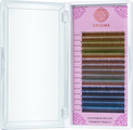 Цветные ресницы Enigma Forest lake, 15 линий, микс