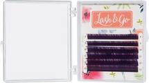 Фиолетовые ресницы Lash&Go, миксы, 6 линий