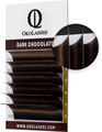 Коричневые ресницы OkoLashes Professional Dark Chocolate, мини микс 7-12