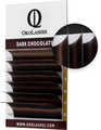 Коричневые ресницы OkoLashes Professional Dark Chocolate, мини микс D 0.07 7-12