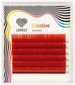 Ресницы красные (red) Lovely, 6 линий, микс C+ 0.10 7-11