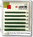 Ресницы LASH ME Air, ЗЕЛЕНЫЙ , 6 лент 7-12 D 0.10