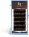 Ресницы темно-коричневые LASHY Brownie - 16 линий C 0.07 6 мм