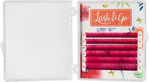 Розовые ресницы Lash&Go, микс, 6 линий