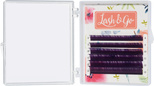 Фиолетовые ресницы Lash&Go, миксы, 6 линий C 0.10 7-12 мм