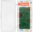 Зеленые ресницы Lash&Go, микс, 16 линий
