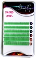 Светло-зеленые ресницы Beauty Eyes, миксы длин, 6 лент