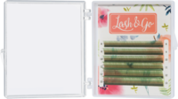Светло-зеленые ресницы Lash&Go, микс, 6 линий D 0.10 8-13 мм