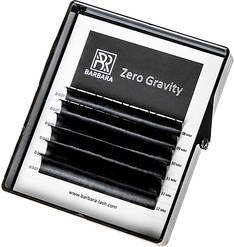 Черные ресницы Barbara Zero Gravity, 6 линий, mix D 0.07 4-7 0