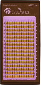 Черные ресницы Neicha W-тип, 16 линий, B 0.10 8mm 0