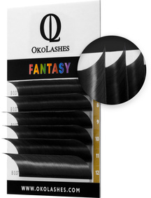 Черные ресницы OkoLashes FANTASY, мини микс 7-12 0