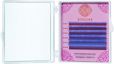 Цветные ресницы Enigma, микс 6 линий, Aqua (синие) 0