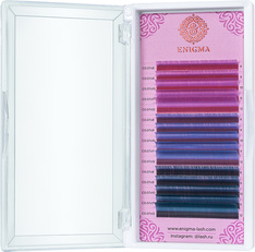 Цветные ресницы Enigma Pastel blues, 15 линий, микс 0
