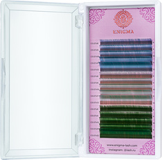 Цветные ресницы Enigma Wild tropics, 15 линий, микс D 0.10 8-12 0