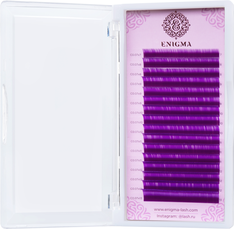 Фиолетовые ресницы Enigma, микс, 16 линий 0