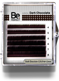 Коричневые ресницы Be Perfect Dark Chokolate, 6 линий, микс 0