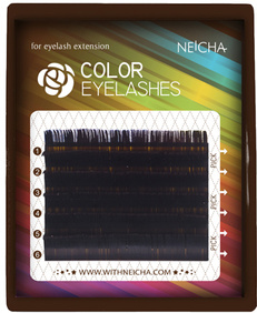Коричневые ресницы Neicha Color mini mix 0