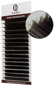Коричневые ресницы OkoLashes Professional Dark Chocolate, микс M 0.10 6-14 0