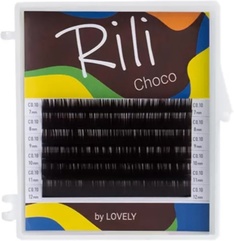 Ресницы темно-коричневые Rili Choco, 6 линий, микс В 0.10 4-6 0