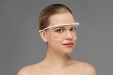 Маска пластмассовая прозрачная для защиты глаз 0