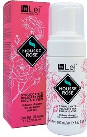 Пенка для очистки и ухода за натуральными и нарощенными ресницами InLei Mousse Rose, 100 мл 0