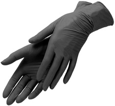 Перчатки нитрил, текстурированные, неопудр., черные 1 пар 0
