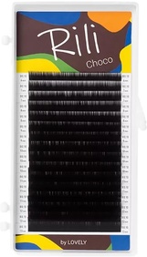 Ресницы темно-коричневые Rili Choco, 16 линий, микс C 0.10 8-15 0