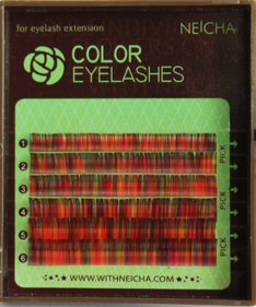 Колорированные ресницы Neicha Mini mix rainbow (радужный), микс 8-13, 6 линий 0