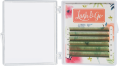 Светло-зеленые ресницы Lash&Go, микс, 6 линий 0