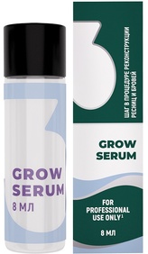 Сыворотка для реконструкции ресниц и бровей Grow serum, 8 мл 0