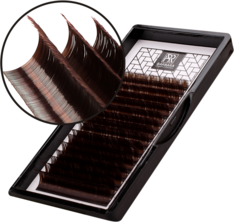 Темно-коричневые ресницы Горький шоколад BARBARA микс 0