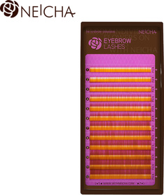 Волоcки искусственные для бровей Neicha, 12 линий, Light Brown Natural, микс natural 0.10 4-8 0