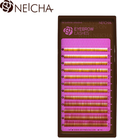 Волоcки искусственные для бровей Neicha, 12 линий, Natural Brown, микс natural 0.10 4-8 0